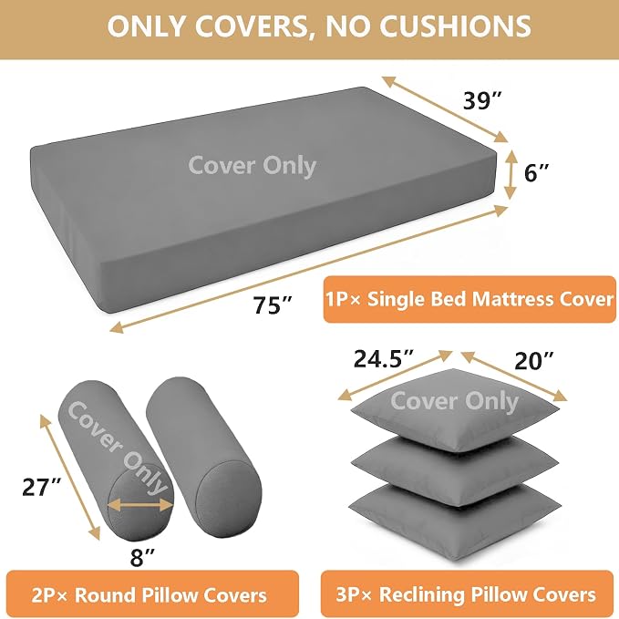 Oslimea Patio Twin Daybed Waterproof & Fade-Resistant Cover - Image 3