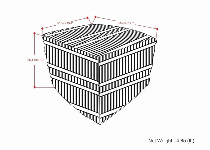 SIMPLIHOME Safford Square Pouf - Image 3
