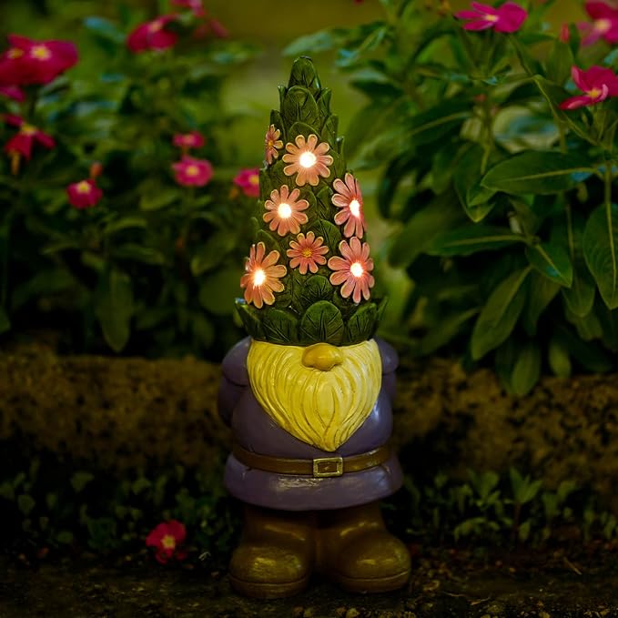 Nacome Solar Garden Outdoor Statues Gnome - Image 8
