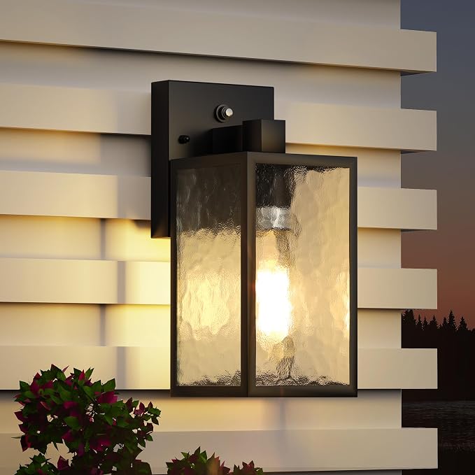 WIHTU Dusk to Dawn Outdoor Lighting Fixtures, Sensor Wall Sconce Lamp, - Image 8