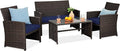 Best Choice Products 4-Piece Outdoor Wicker Patio Conversation Furniture Set by BestChoiceProducts