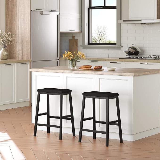 HOOBRO Bar Stools, Counter Height Bar Stools, 24 Inch Barstools - Image 5