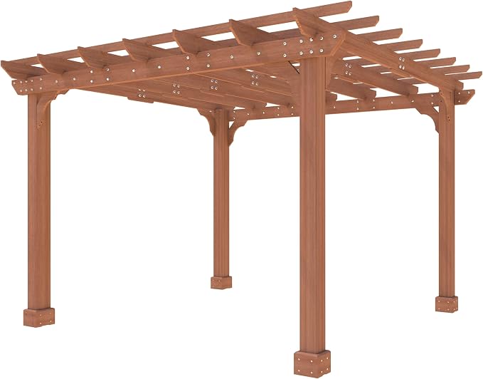 MUPATER 12x12 FT Wooden Pergola Kit - Image 6