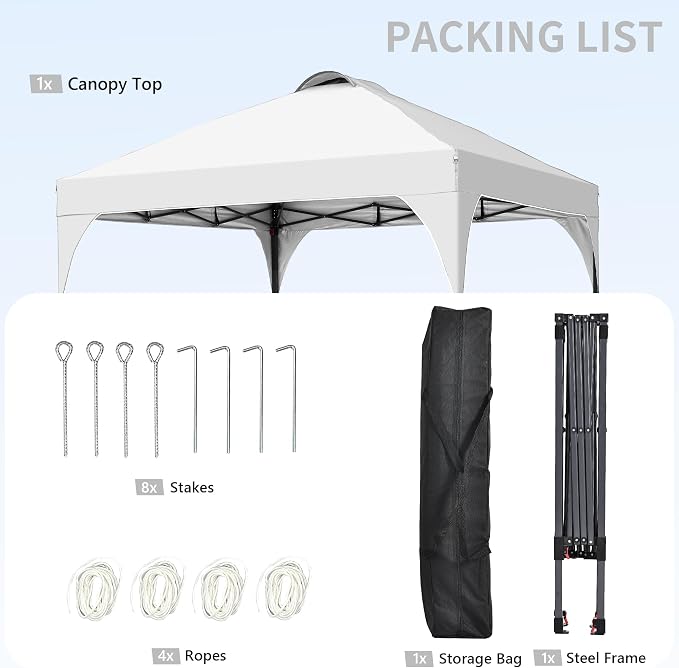 GDY 10x10 Easy Set Up Camping Canopy, Pop Up Tent - Image 6