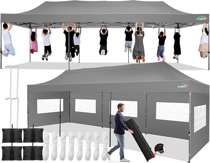COBIZI 10x30 Pop up Canopy Tent 10x30 Canopy by COBIZI