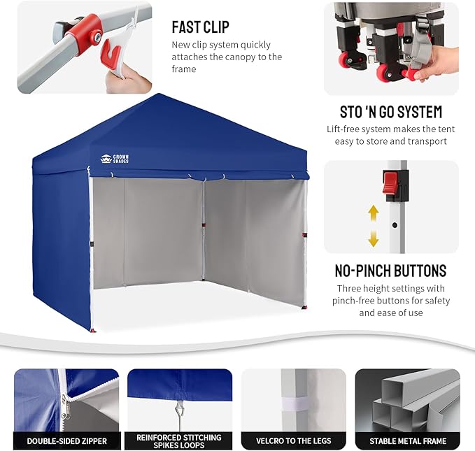 CROWN SHADES 10X10 Comercial Instant Canopy Pop Up Tent - Image 5