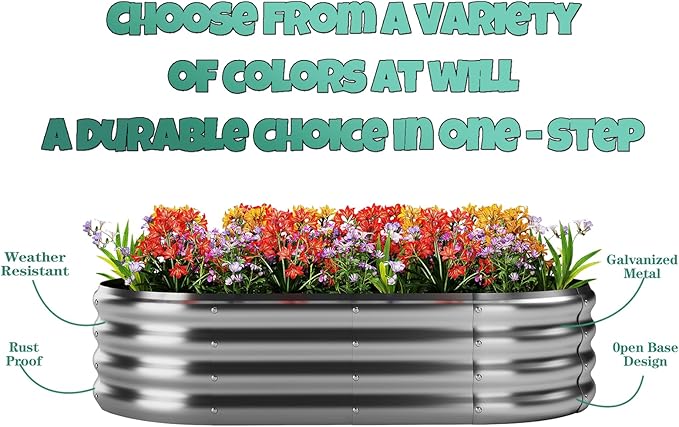 Galvanized Metal Planter Raised Garden Bed Kit - Image 5