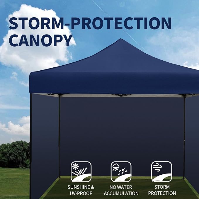 10x10 Pop up Canopy Tent with Sidewalls, Heavy Duty Waterproof Sun Shade Canopy - Image 2