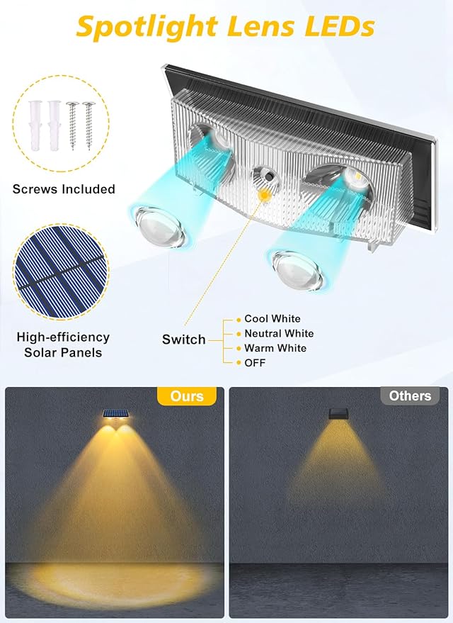 Solar Fence Lights Outdoor - Image 3