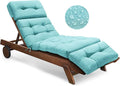 Outdoor Chaise Lounge Chair Cushion Waterproof 74.4 x 22 x 4.7 Inches Memory by Tycdiose