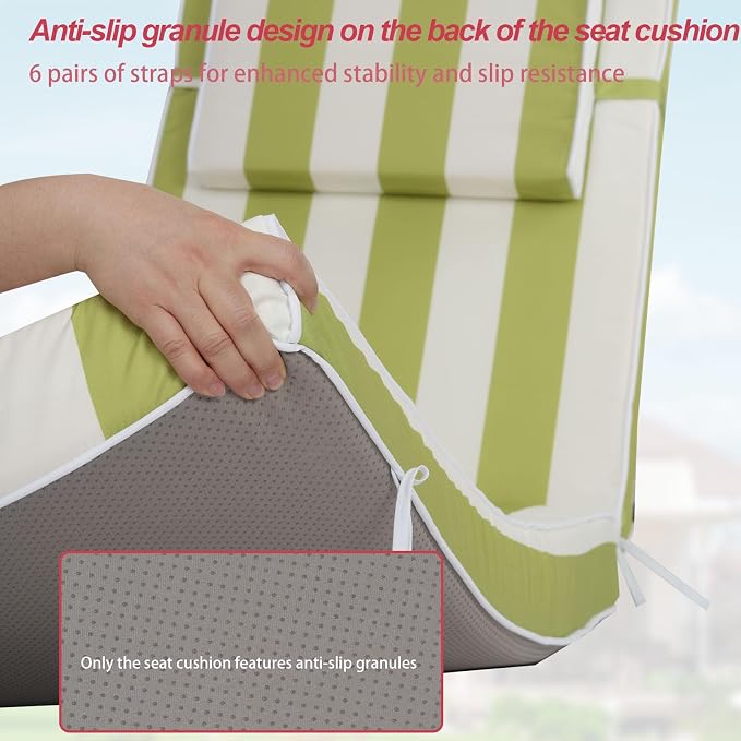 Chaise Lounge Cushions Outdoor 72x21x4 Inch, Patio Lounger Chair Cushion - Image 5
