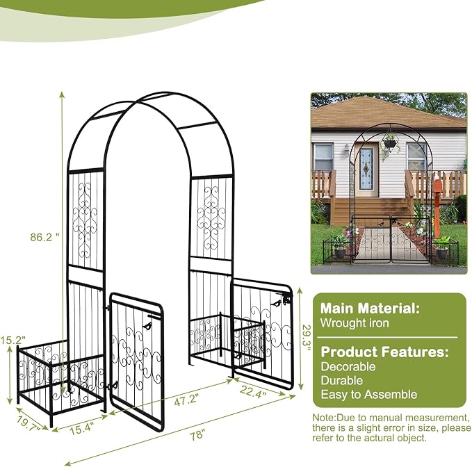 Outvita 7FT Garden Arch Arbor - Image 7