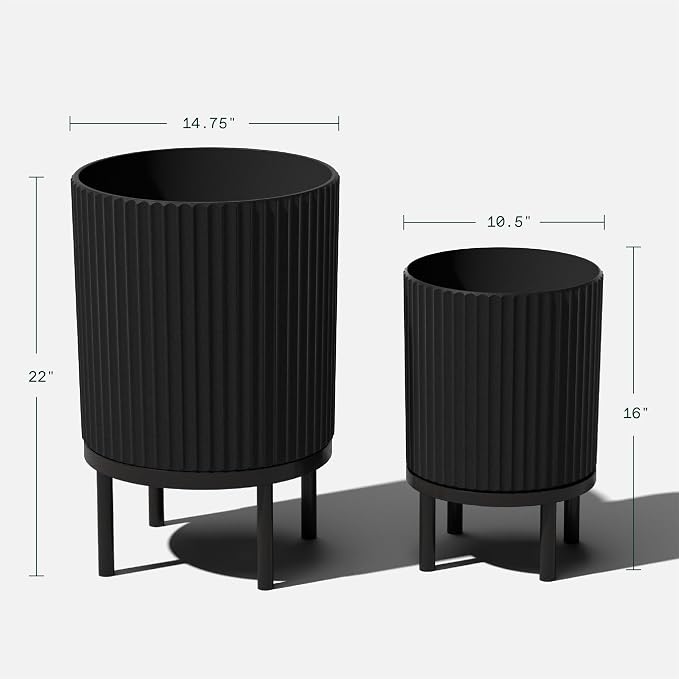 Veradek Demi Series Round Planter w/Stand - Image 3