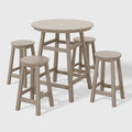 WestinTrends Malibu 5-Piece HDPE Outdoor Patio Dining Bar Bistro Table Set by WestinTrends