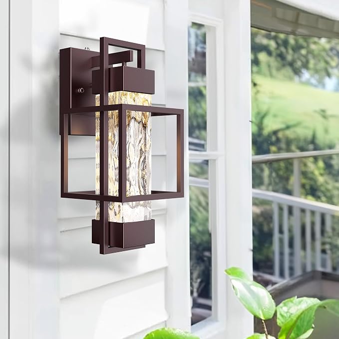 PARTPHONER Modern Outdoor Wall Lights 2 Pack, Waterproof Porch Light - Image 5