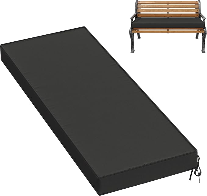 Premium Outdoor Bench Cushions for Patio Furniture 3.5inches Memory Foam Bench by Pakunoda