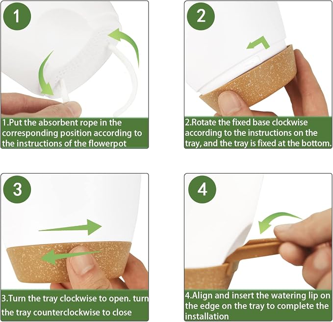 Self Watering Planters with Drainage Holes Reservoir, Nursery Planting Pot - Image 3