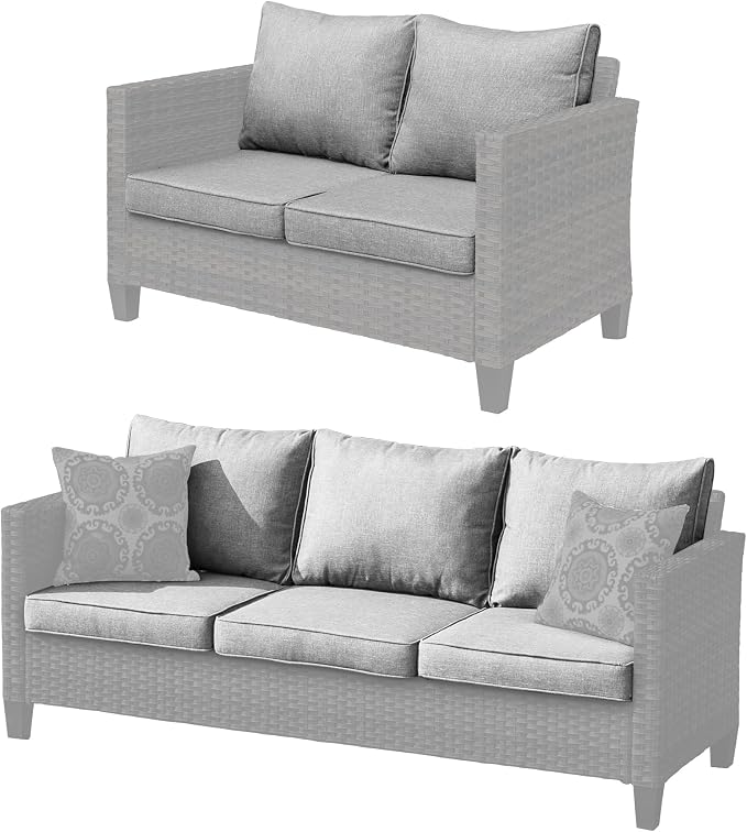 ovios Patio Cushion Covers, Waterproof Cushion Cover - Image 2