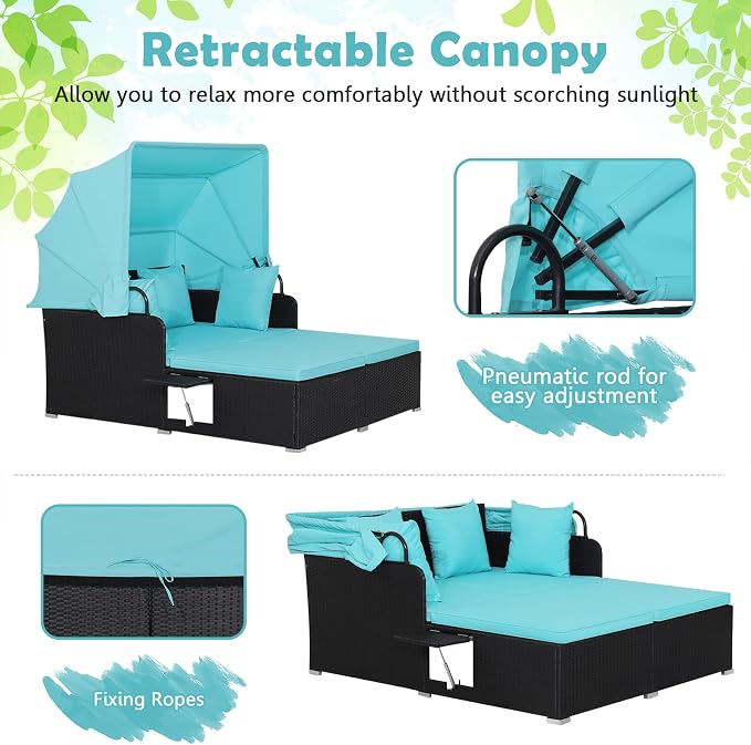 Salches Outdoor Daybed, Patio Daybed - Image 3