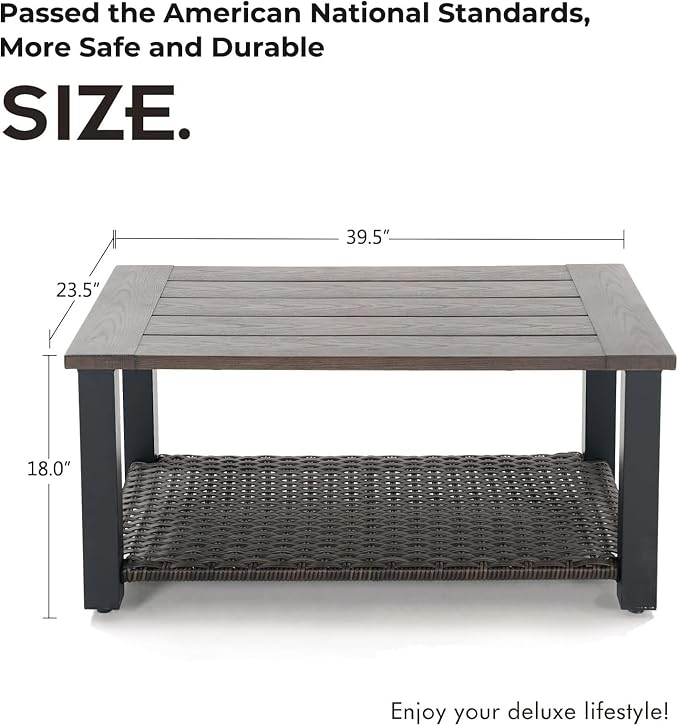 Grand patio Outdoor Coffee Table - Image 2