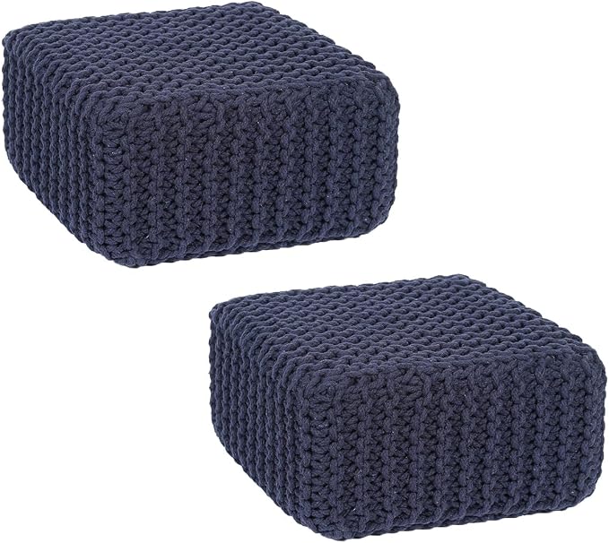 REDEARTH · Cube Low Pouf Foot Stool Ottoman by REDEARTH