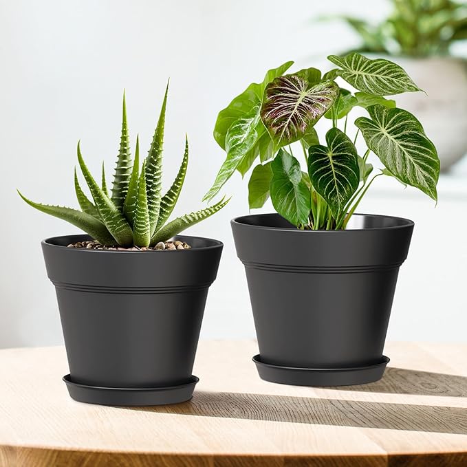 7 Inch Thick Plastic Plant Pots - Image 6