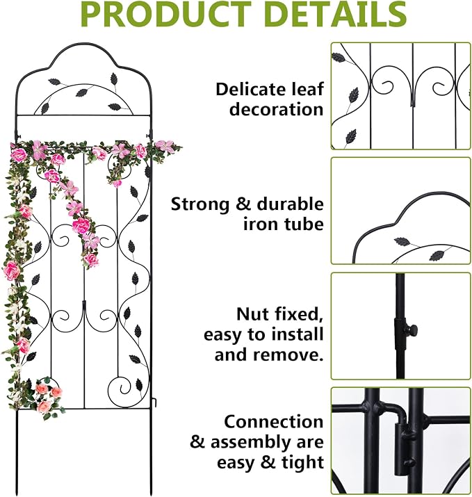 hogardeck Metal 60 * 18in Garden Trellis 2-Packs - Image 4