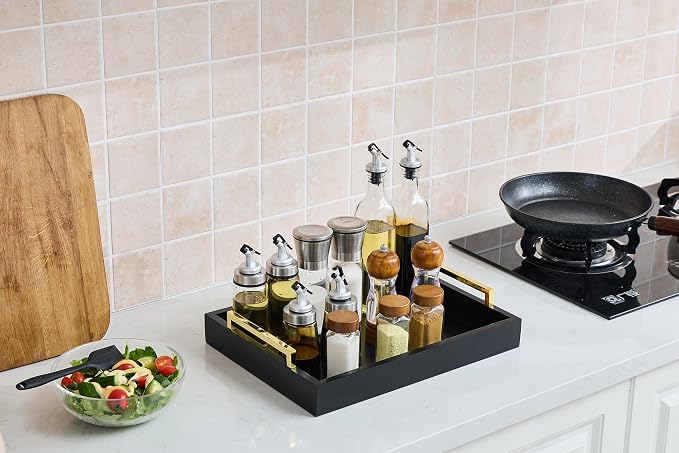16"x12" Serving Trays with Handles, Ottoman Trays for, Living Room, and - Image 8