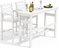 SERWALL Outdoor Bar Table and Chairs Set, Adirondack Bar Chairs Set of 2 and by SERWALL