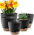 Plant Pots 10/9/8/7.5/7 inch, Self Watering Planters by AFamilyofGardenLovers