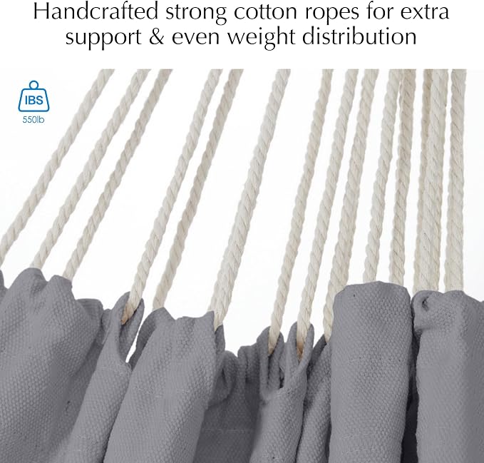 PNAEUT Hammock Chair Hanging Rope Swing - Image 3