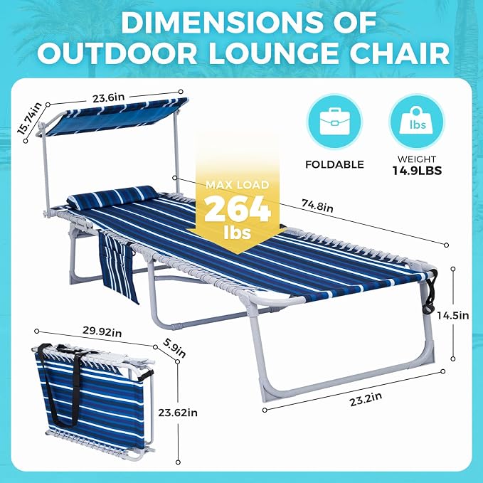 #WEJOY Folding Lounge Chair - Image 3