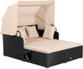 ORALNER Outdoor Daybed, 2-Person Wicker Patio Sofa by ORALNER