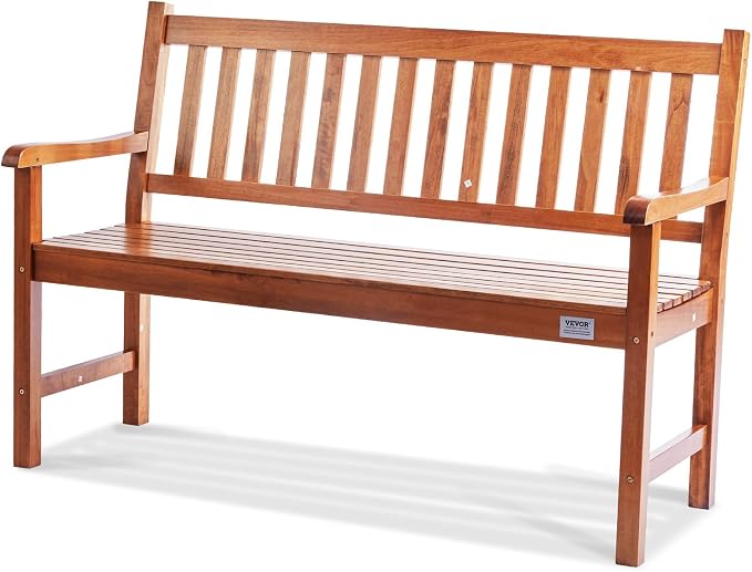 VEVOR Wood Outdoor Bench, 2-Person Garden Bench - Image 9