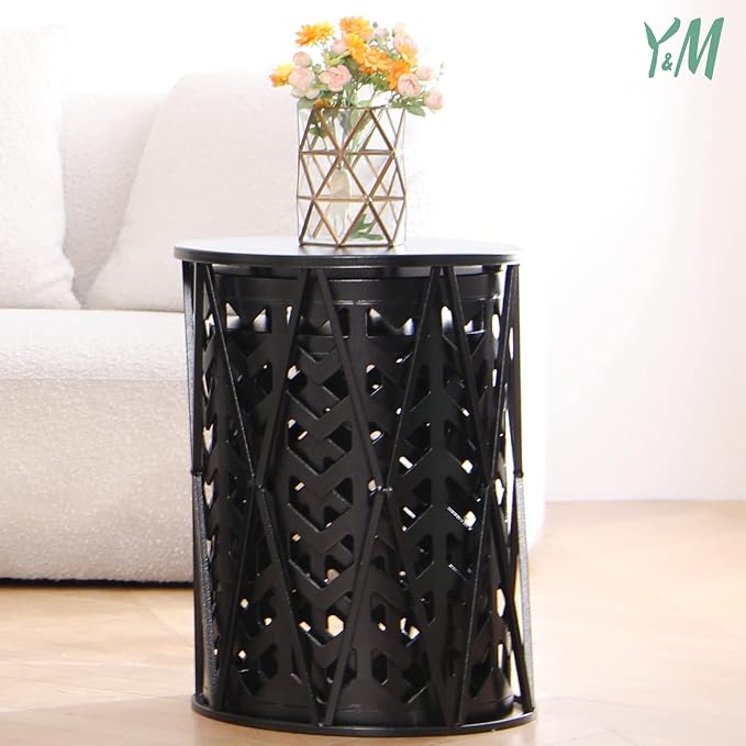 Y&M Set of 3 Metal Round Coffee Accent Table, Side Table End Table - Image 6