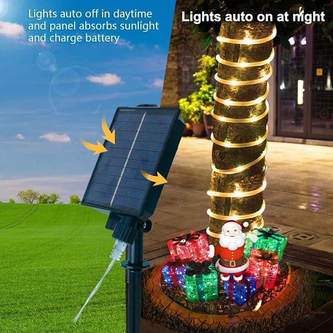 LitHome 33 FT Solar Rope Lights Outdoor Waterproof, 18 Colors Changing 100 LED - Image 4