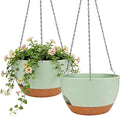 Set of 2-8 Inch Self Watering Hanging Planters by zople