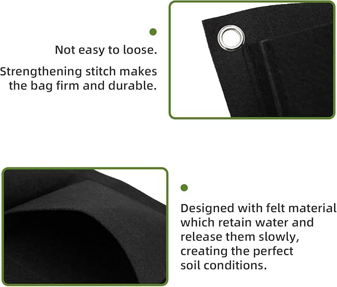 Hanging Planting Grow Bags, 9 Pockets Hanging Vertical Wall Planter Wall - Image 5