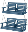 KINGYES Outdoor Hanging Patio Swing Set of 2, 2 Seat Swing Chair by KINGYES