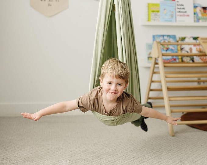 Marlowe & Co Indoor Outdoor Double Layer Cotton Sensory Compression Swing - Image 5