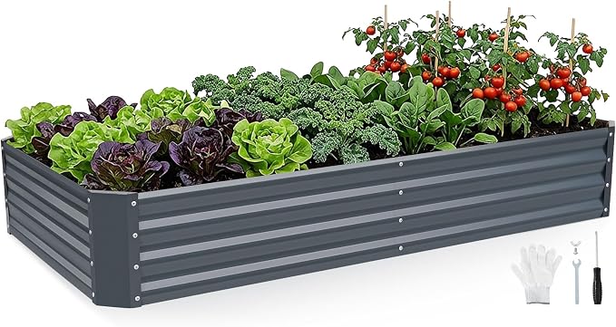 INNO STAGE Galvanized Raised Garden Bed Kit, Rust-Resistant & Easy Assembly by INNOSTAGE
