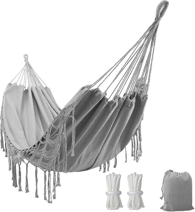 Double Boho Macrame Hammock by YAERSI