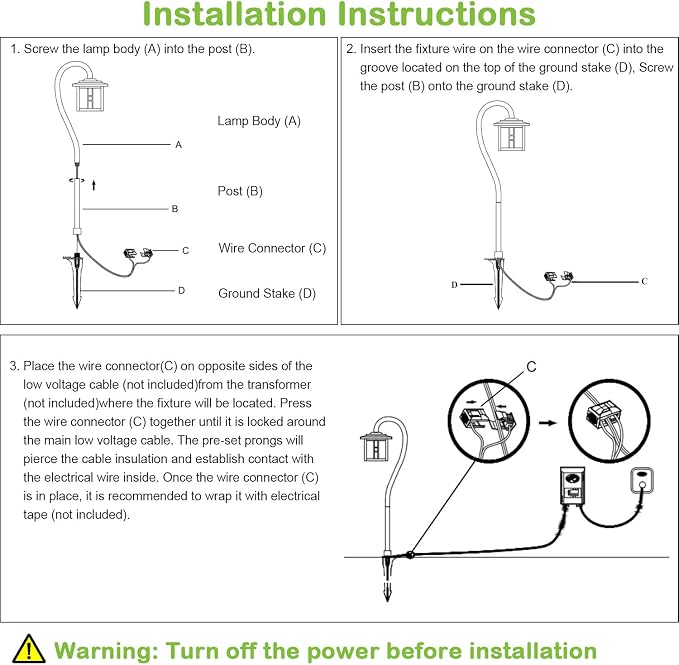 hykolity Low-Voltage Outdoor Integrated LED Landscape Lighting, 3W 185LM - Image 6