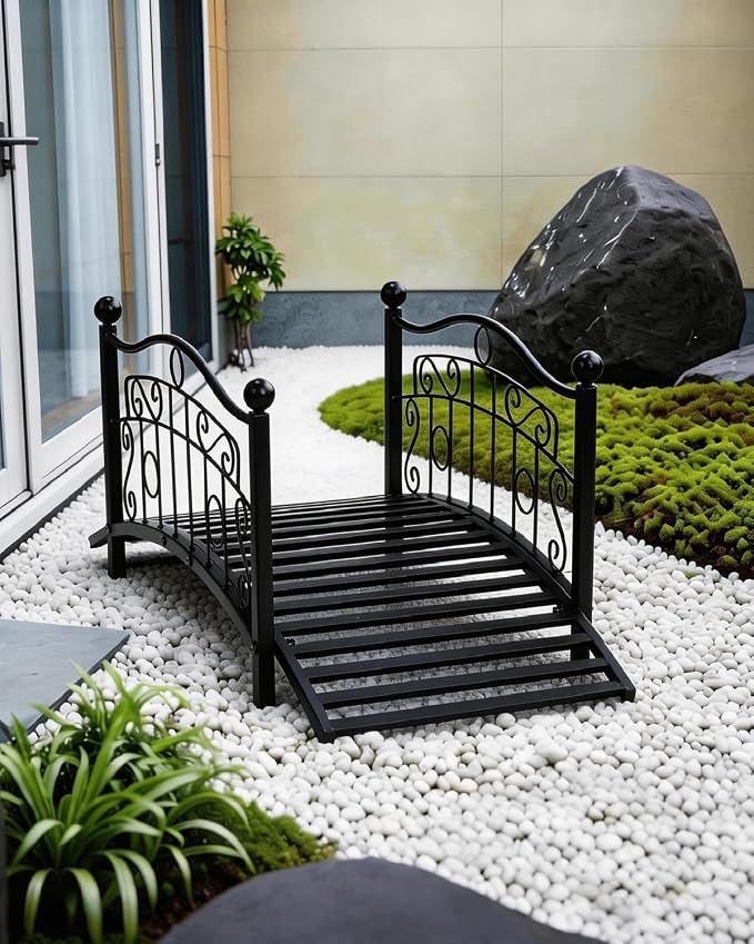 Outvita Metal Garden Bridge for Outdoor, Elegant Decorative Bridge - Image 6
