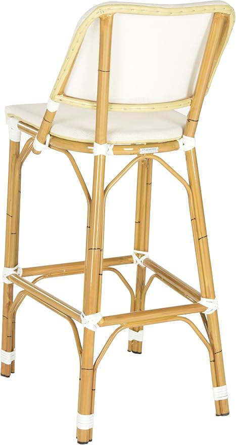 Safavieh Home Collection Deltana Beige Indoor/ Outdoor Barstool - Image 5