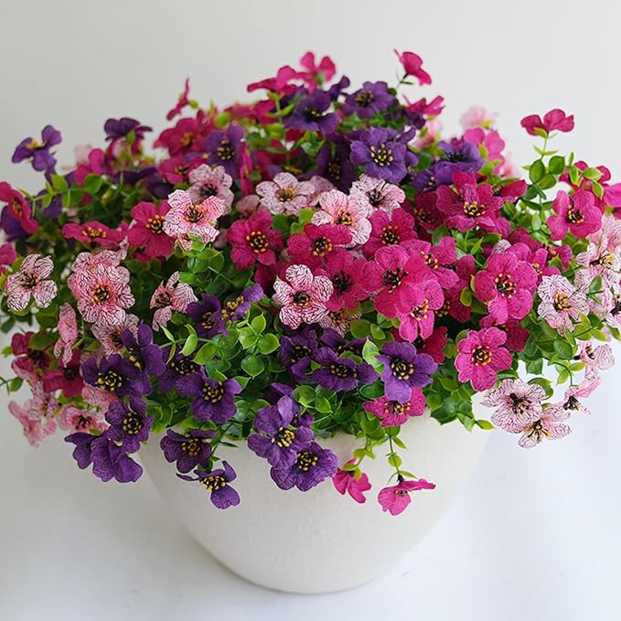 Artificial Flowers for Outdoor, UV Resistant Fake Silk Flowers, Realistic Faux - Image 7
