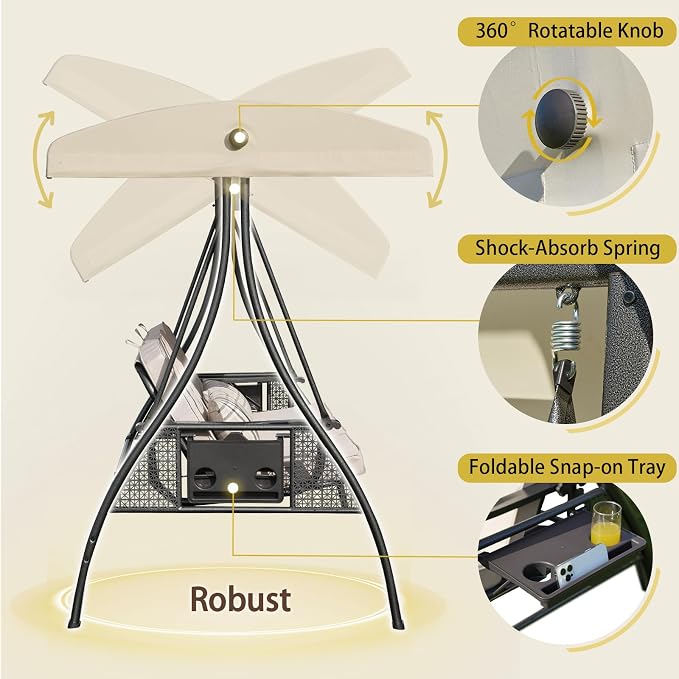 3-in-1 Convertible Outdoor Swing - Image 5