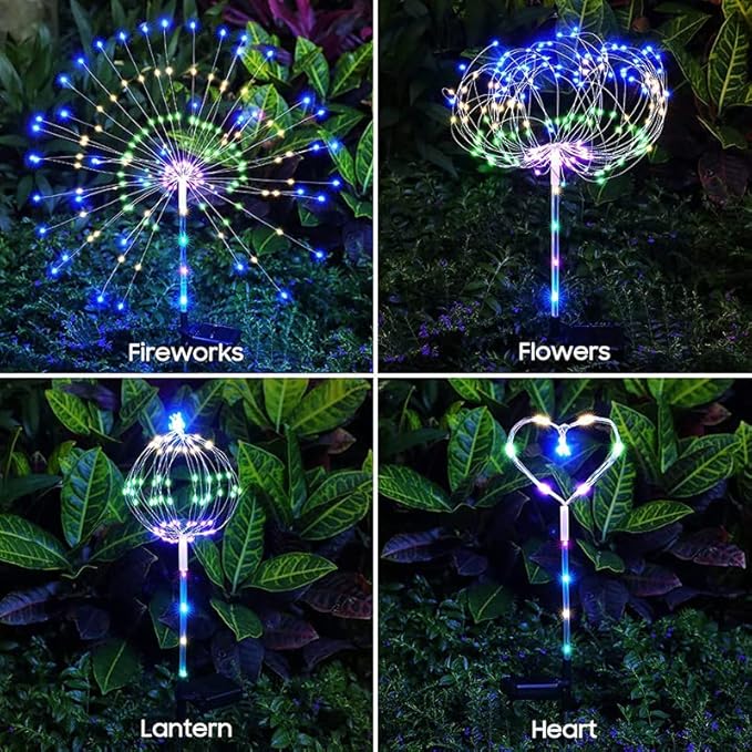 Garden Decor Solar Lights Outdoor, 155LED 8 Lighting Modes Pole Light - Image 5