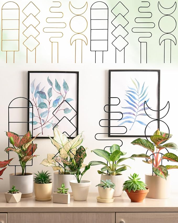 4 Pack Trellis for Indoor Climbing Plant, Small Metal Outdoor Garden Trellis - Image 7