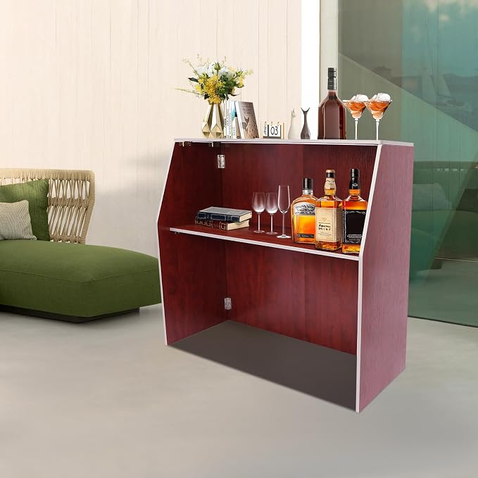 43''*48''*20'' Portable Event Bar, Folding Party Counter Mobile Drink Table - Image 8